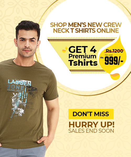 Buy Men's Crew Neck T-Shirts Online - Shop Graphic Designed Tees – LADGEN